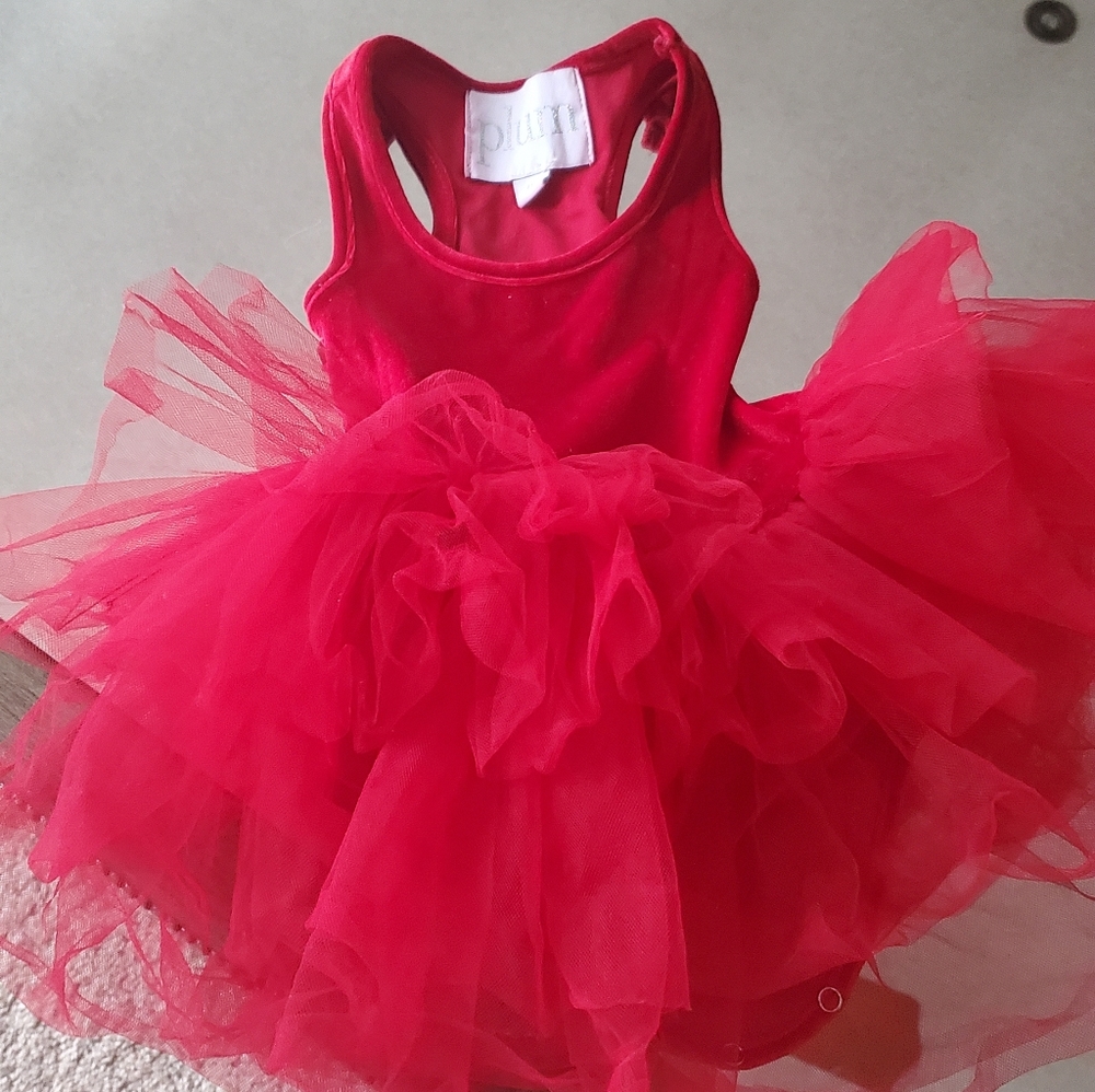 Infant tutu velvet body racer back